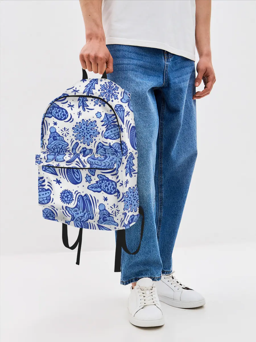 Рюкзак джинсовый / Сибирская гжель
