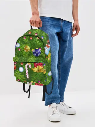 Рюкзак джинсовый / Ёлка новогодняя