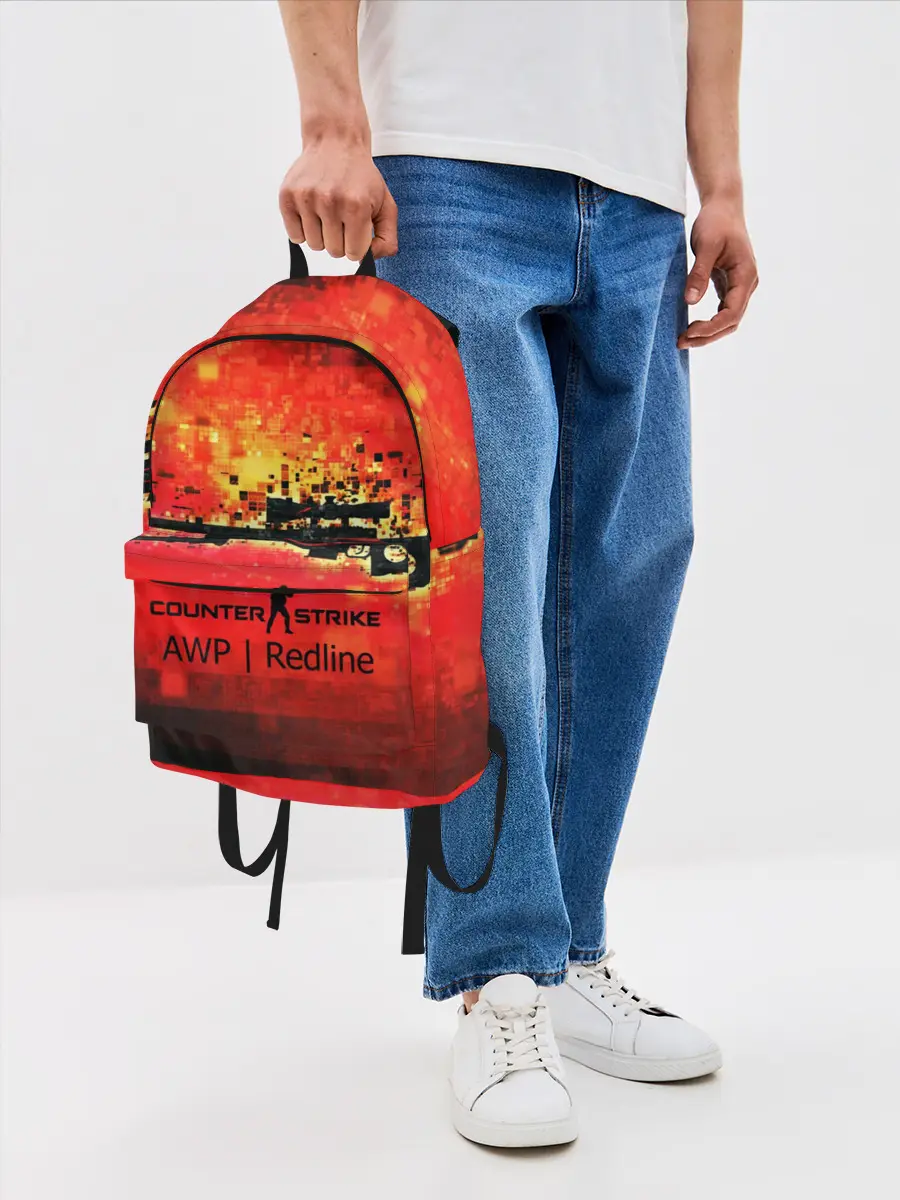 Рюкзак джинсовый / cs go:AWP:Red Line