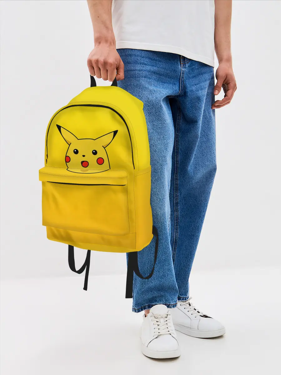 Рюкзак джинсовый / Покемоны. Удивленный Пикачу