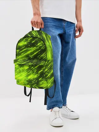 Рюкзак джинсовый / ЗЕЛЕНЫЙ ОГОНЬ