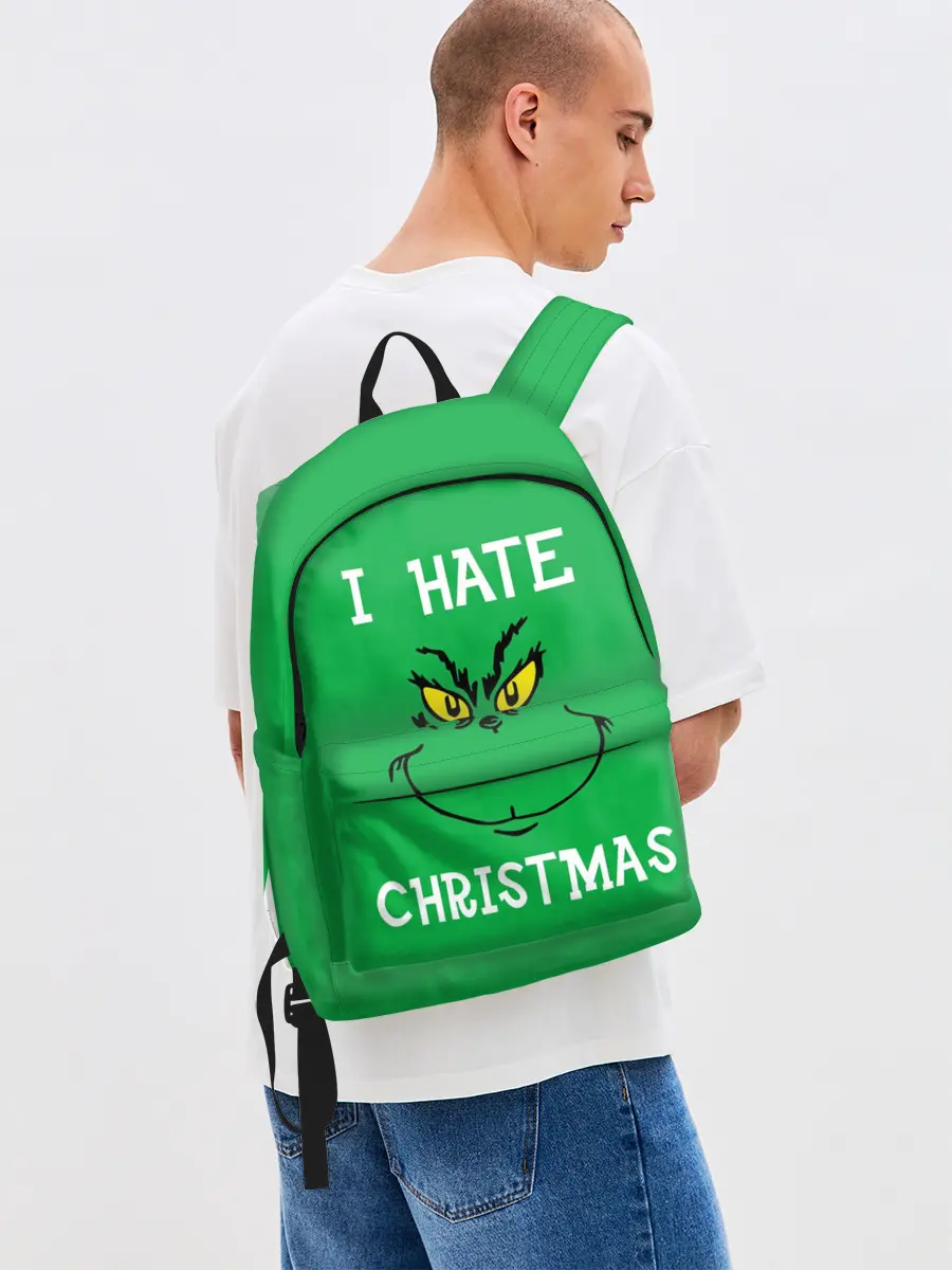 Рюкзак джинсовый / I hate christmas