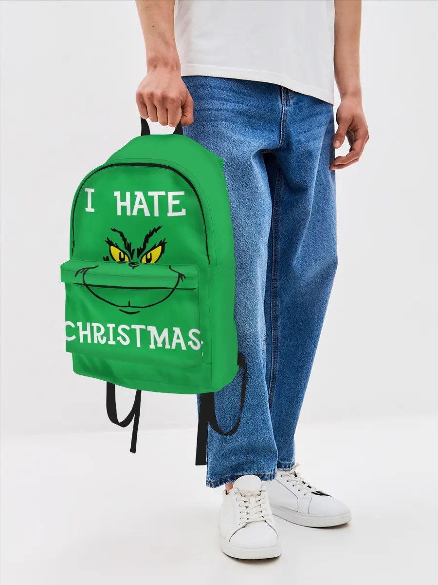 Рюкзак джинсовый / I hate christmas