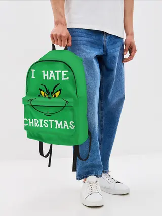 Рюкзак джинсовый / I hate christmas