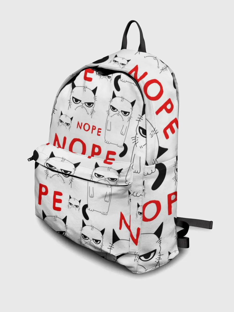 Рюкзак джинсовый / Grumpy Cat. Nope!