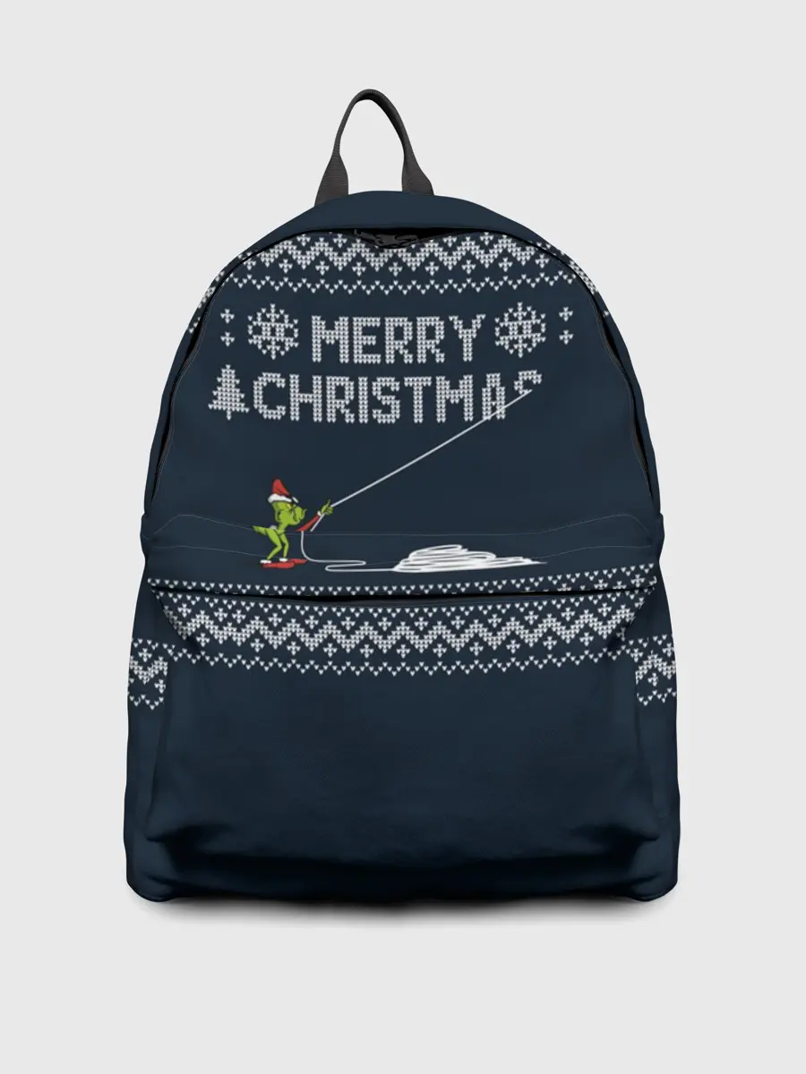 Рюкзак джинсовый / Гринч Вязаный