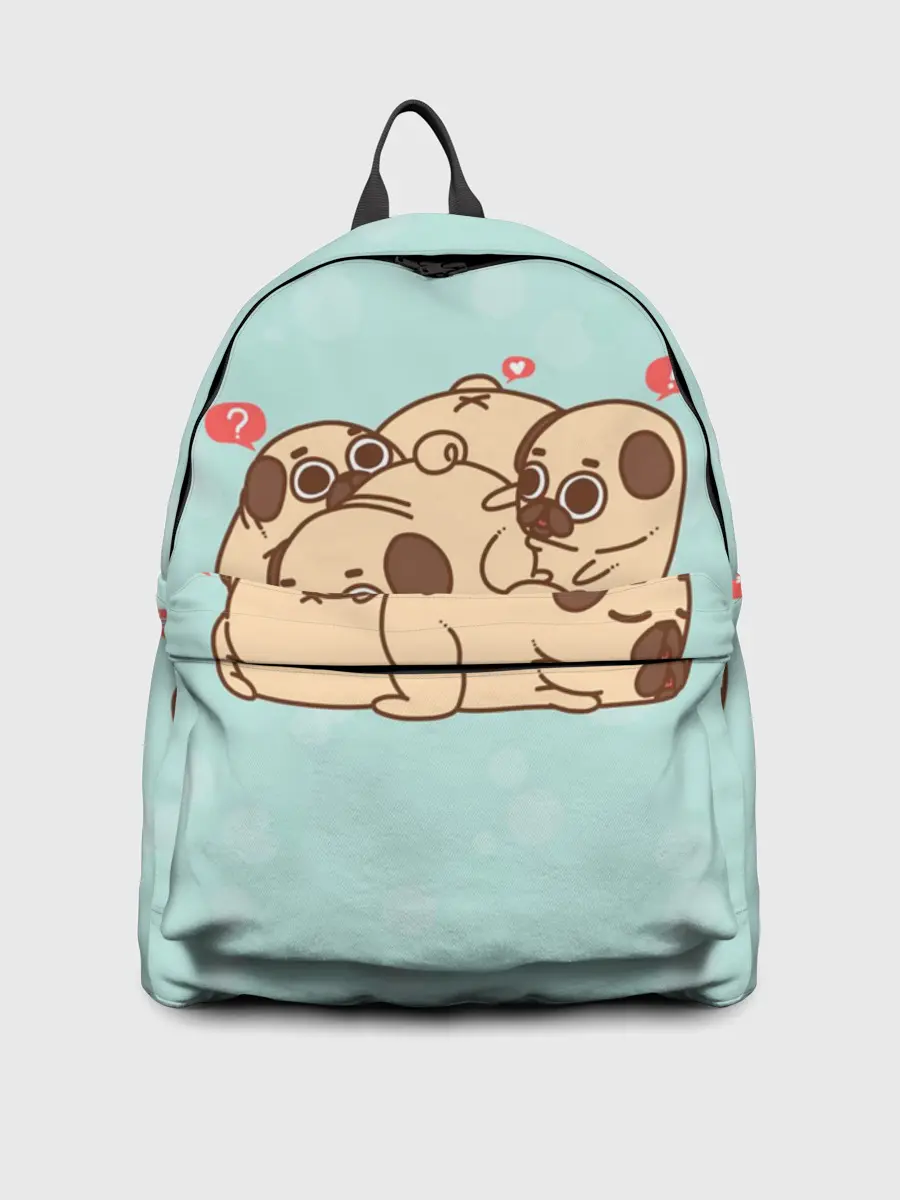 Рюкзак джинсовый / Мопсы