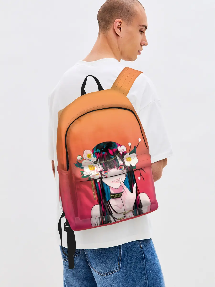 Рюкзак джинсовый / Девушка - сакура