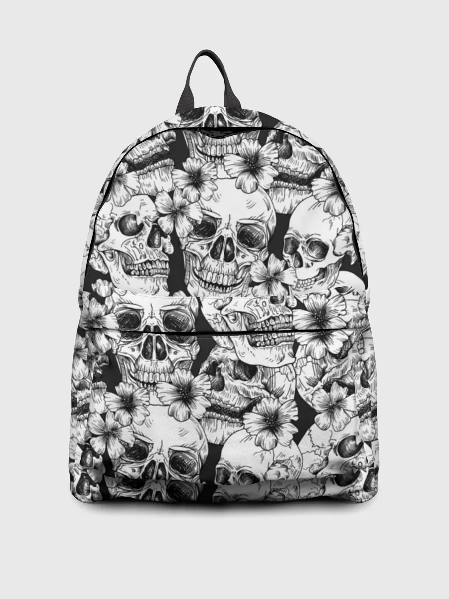 Рюкзак джинсовый / Черепа