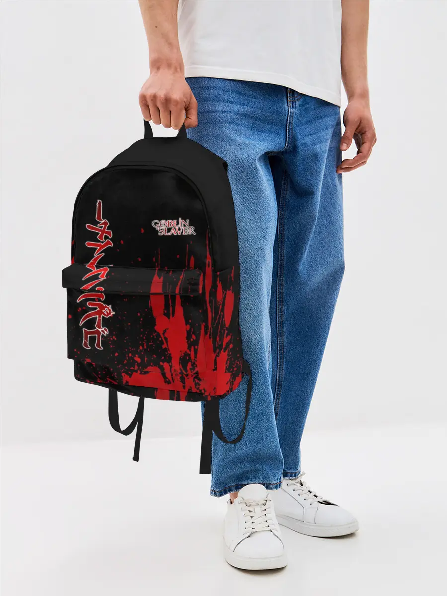 Рюкзак джинсовый / Goblin Slayer на Японском