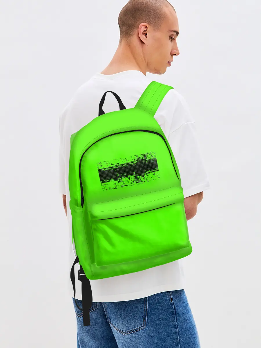 Рюкзак джинсовый / Гранж зеленый