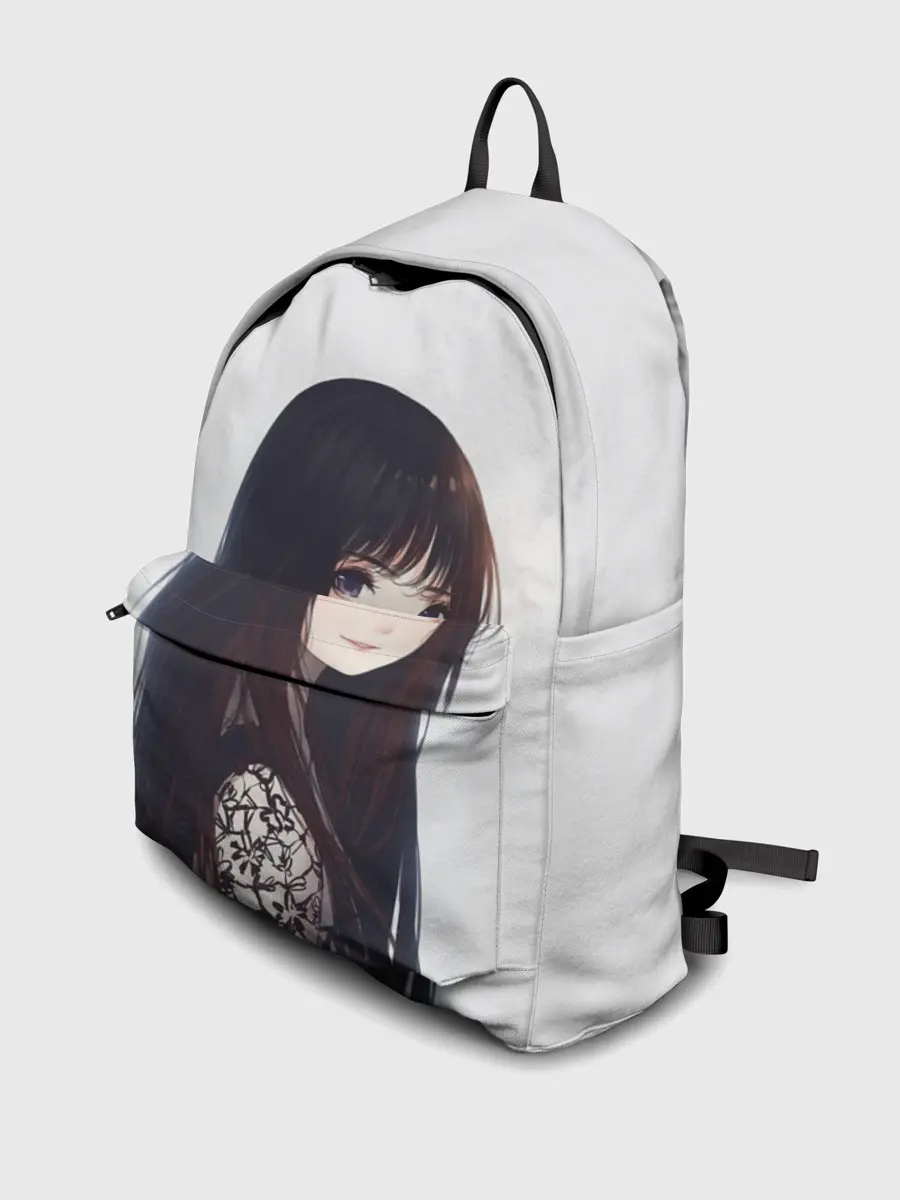 Рюкзак джинсовый / Красивая аниме девушка