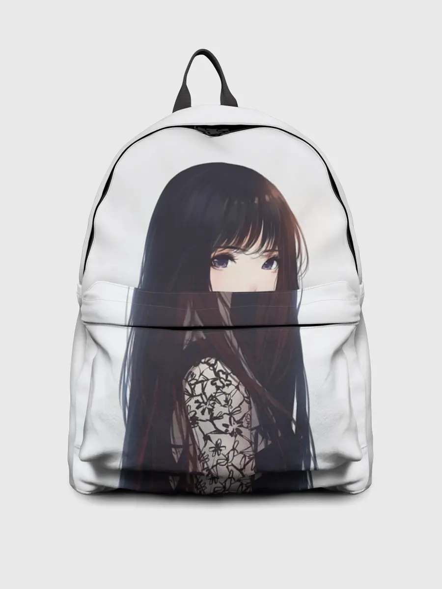 Рюкзак джинсовый / Красивая аниме девушка