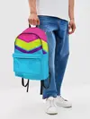 Рюкзак джинсовый / Цветные треугольники_голубой