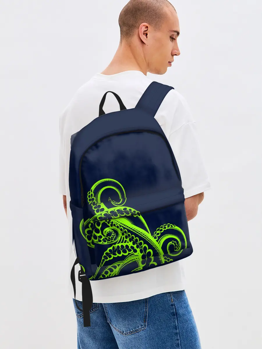 Рюкзак джинсовый / Кислотный осьминожка