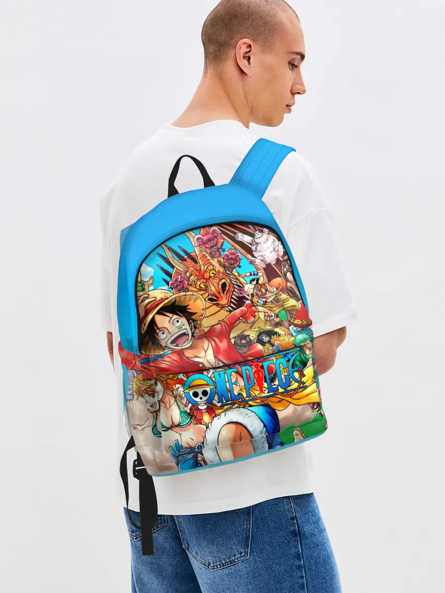 Рюкзак джинсовый / куча мала One Piece