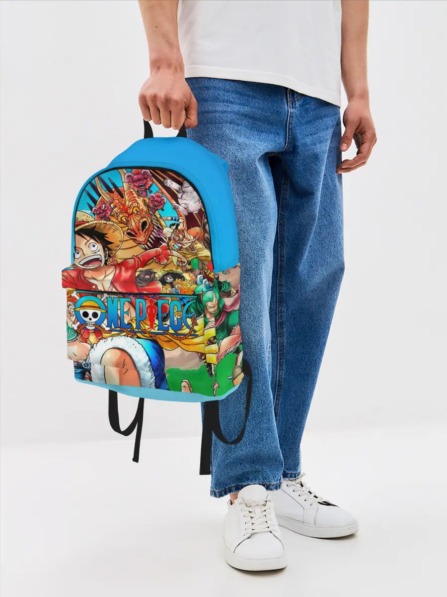 Рюкзак джинсовый / куча мала One Piece