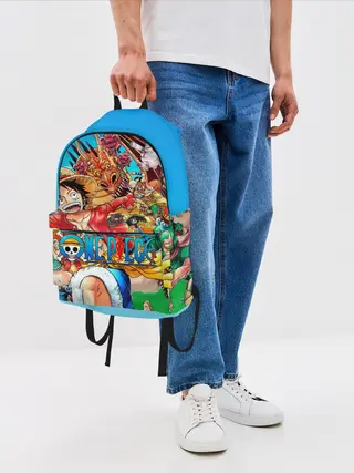 Рюкзак джинсовый / куча мала One Piece