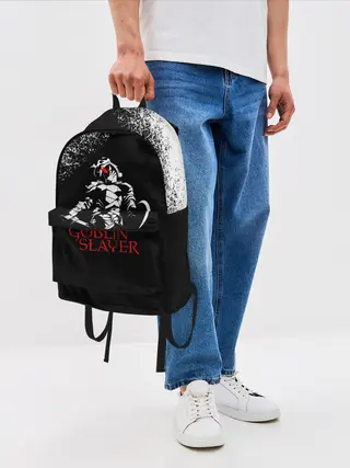 Рюкзак джинсовый / Убийца Гоблинов черно-белый