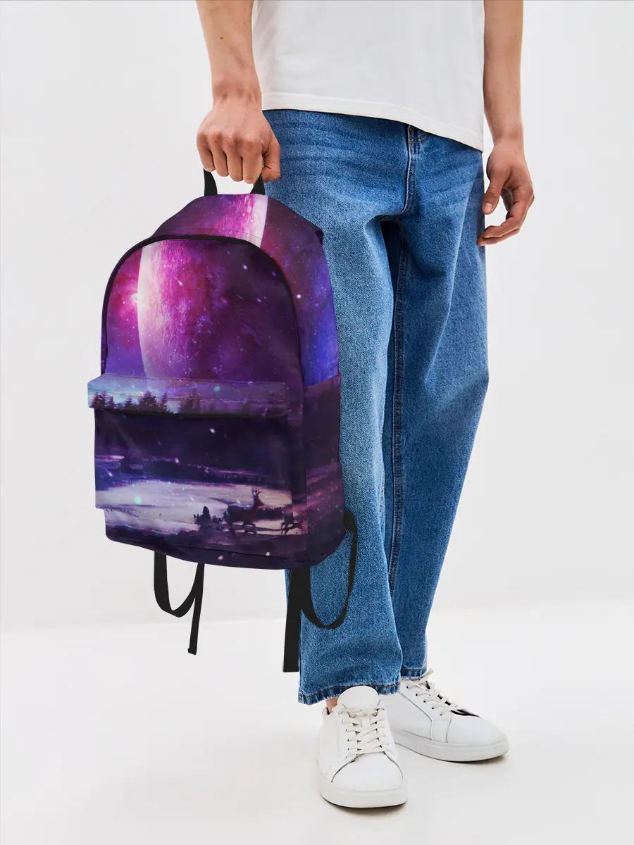 Рюкзак джинсовый / Северный закат