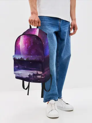 Рюкзак джинсовый / Северный закат