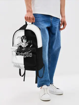 Рюкзак джинсовый / БЕЗДОМНЫЙ БОГ. Черное и Белое