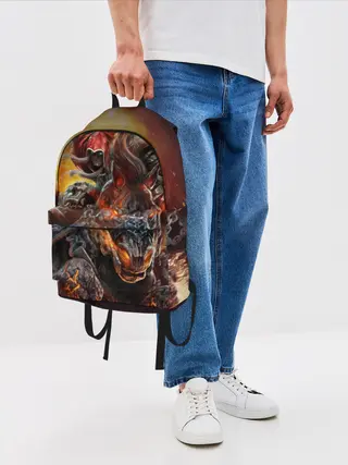 Рюкзак джинсовый / Демон-Всадник