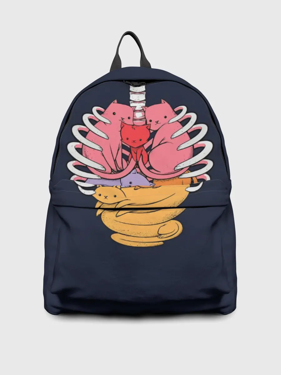 Рюкзак джинсовый / Внутри Меня Котики