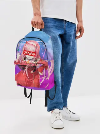 Рюкзак джинсовый / Anime Senpai Girl pink