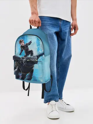 Рюкзак джинсовый / Как приручить дракона