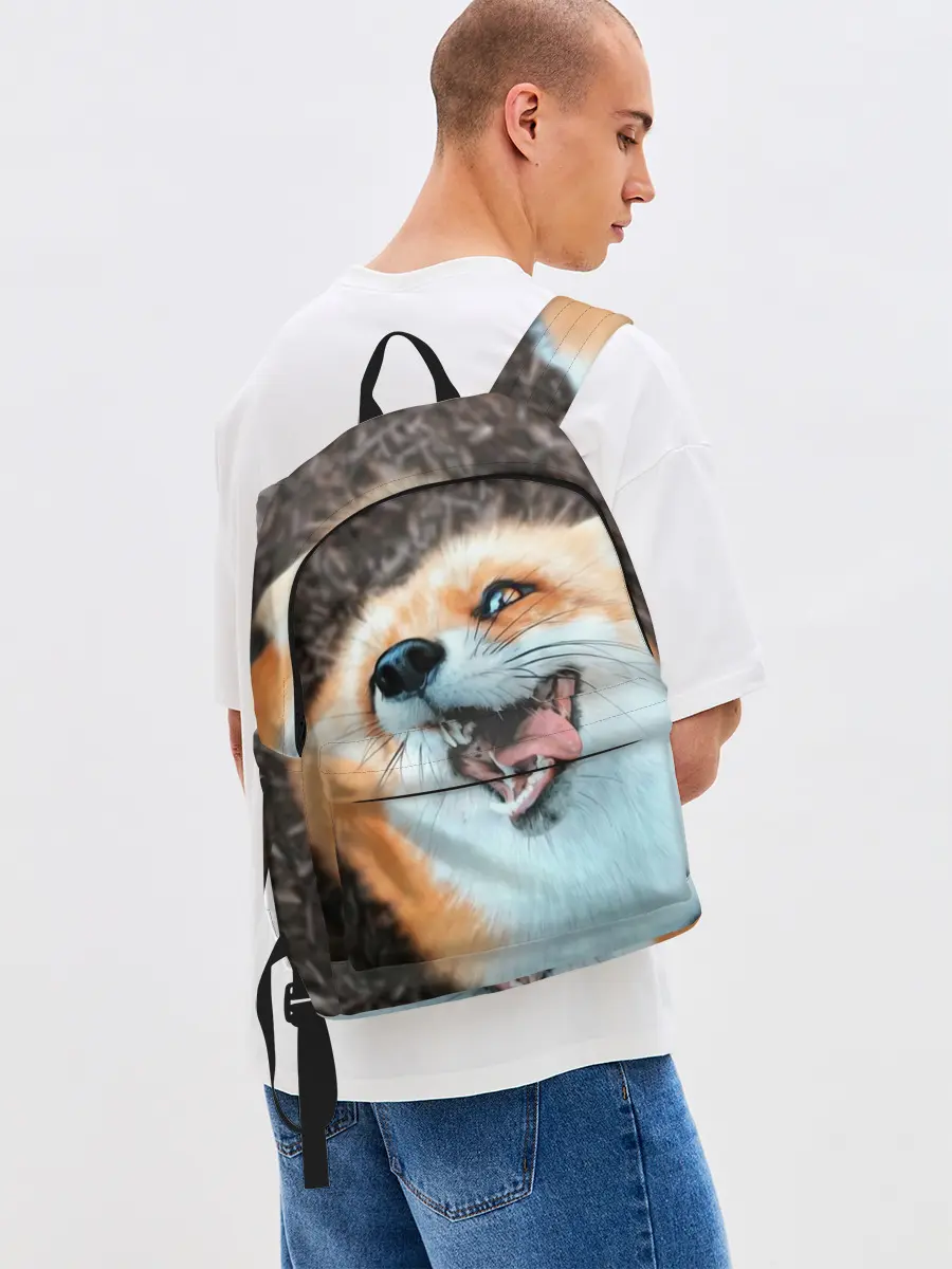 Рюкзак джинсовый / Довольная лиса