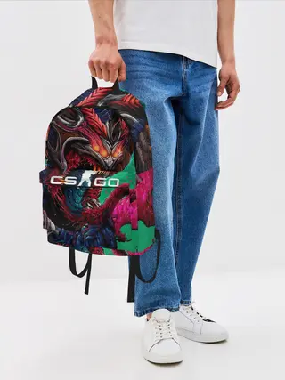 Рюкзак джинсовый / CS GO hyper beast skin