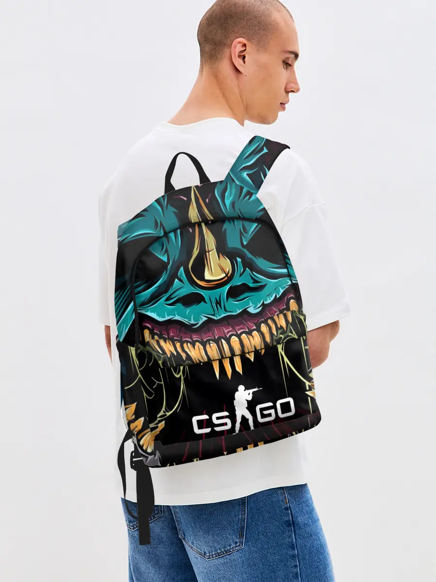 Рюкзак джинсовый / CS GO hyper beast skin