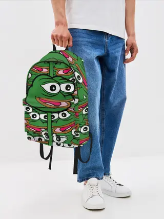 Рюкзак джинсовый / Good / Sad frog