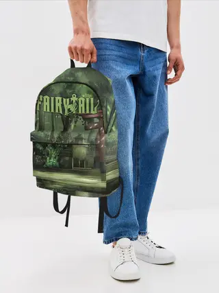 Рюкзак джинсовый / Фейри Тейл лес
