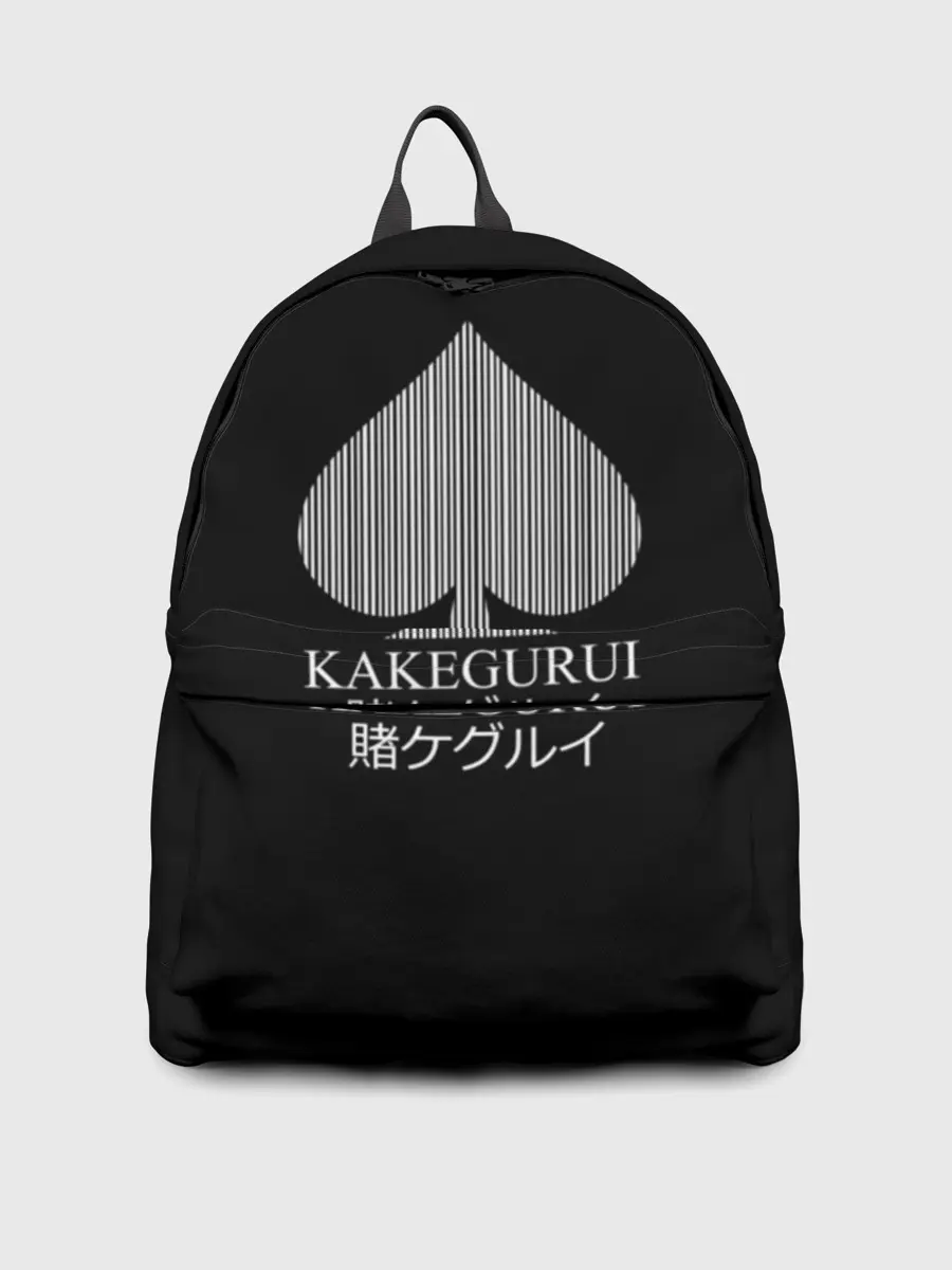 Рюкзак джинсовый / Kakegurui пики на черном