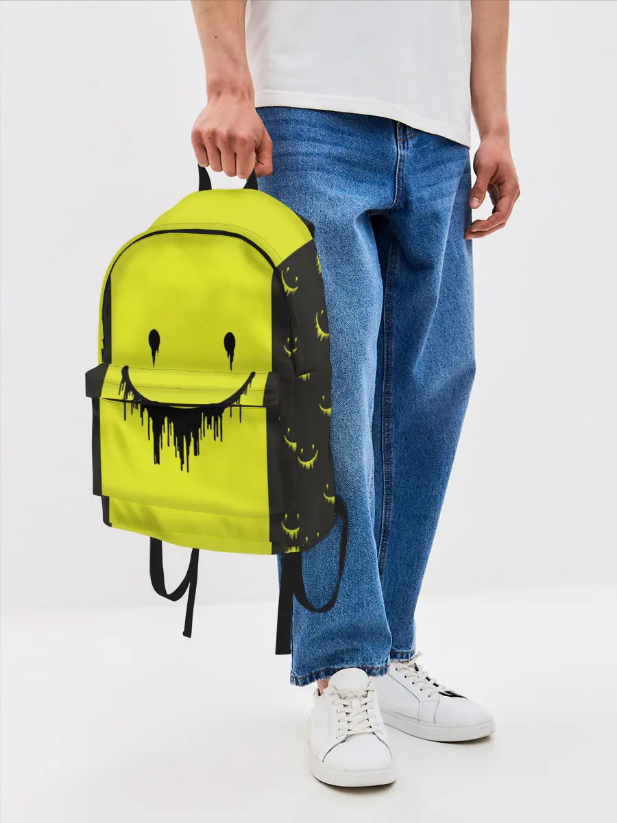 Рюкзак джинсовый / Смайлик