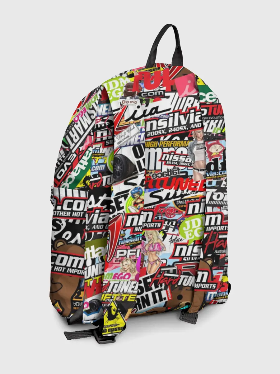 Рюкзак джинсовый / Cars Stickerbombing