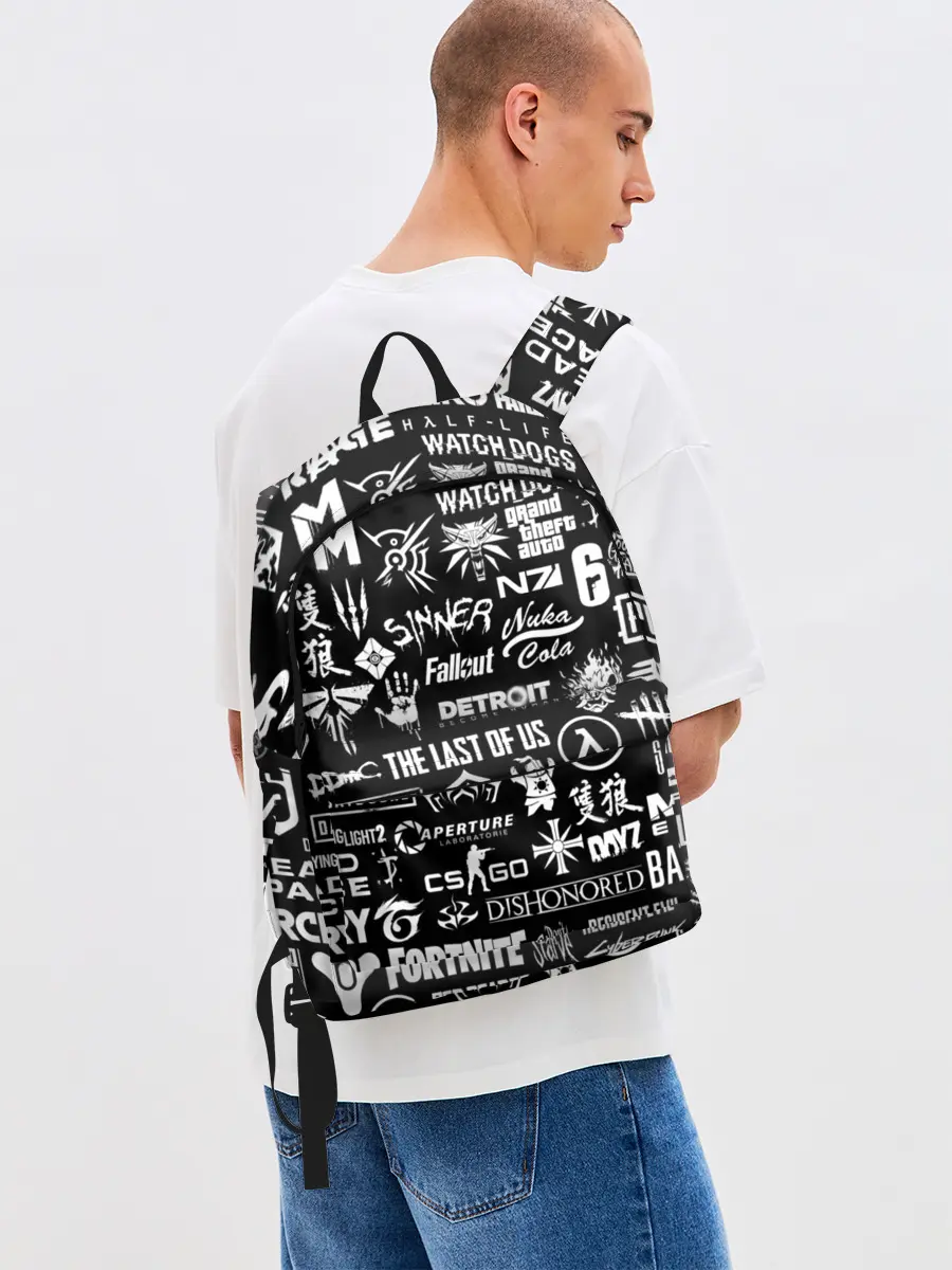Рюкзак джинсовый / ЛОГОТИПЫ ИГР