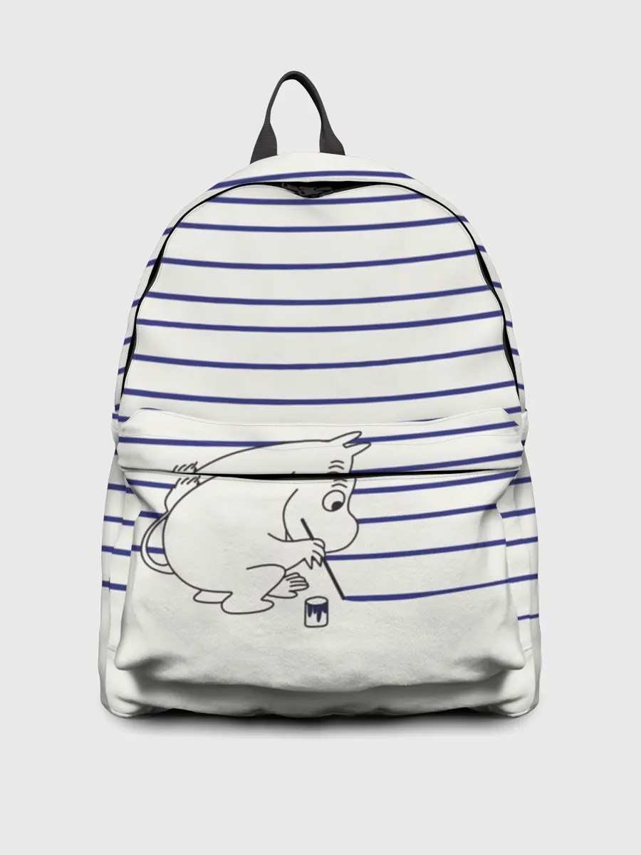 Рюкзак джинсовый / Муми-тролль рисует полосы