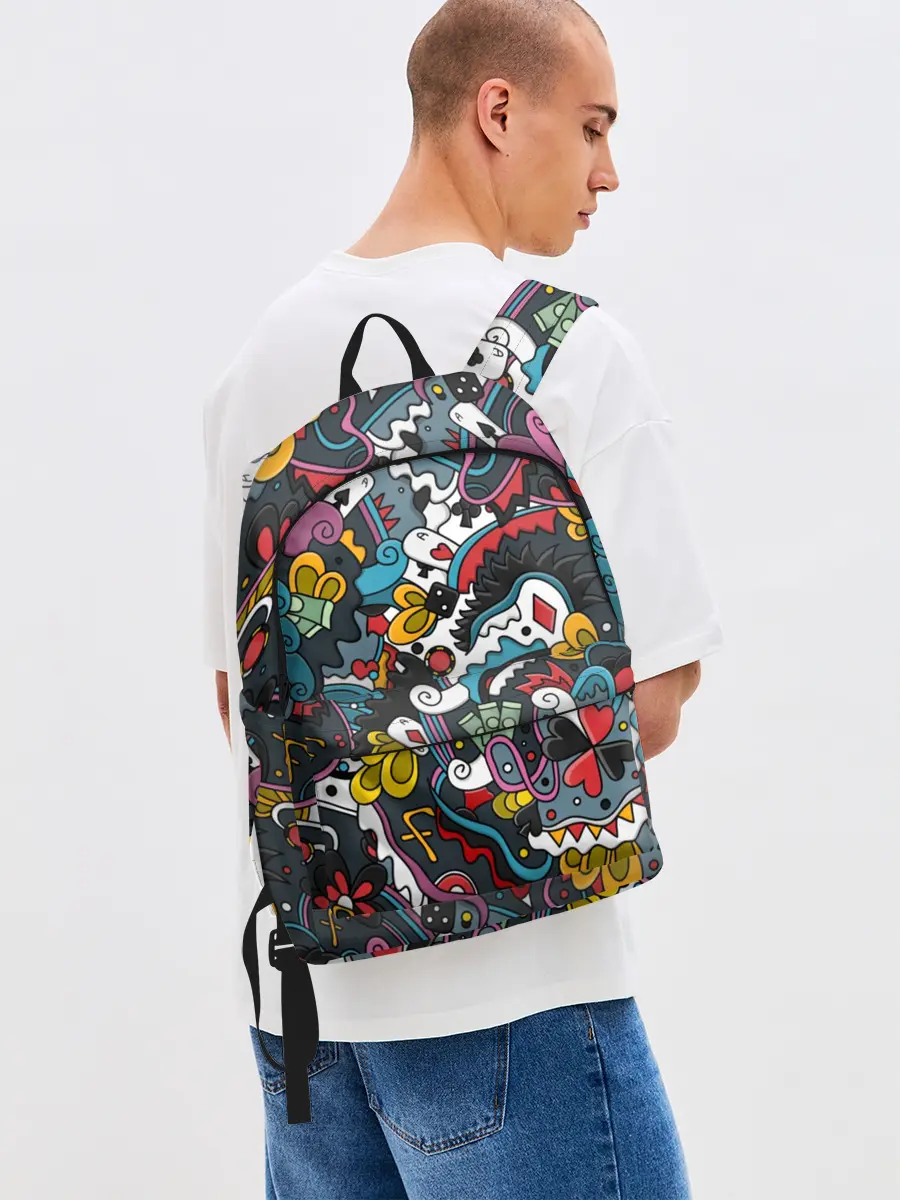 Рюкзак джинсовый / Покерный коллаж