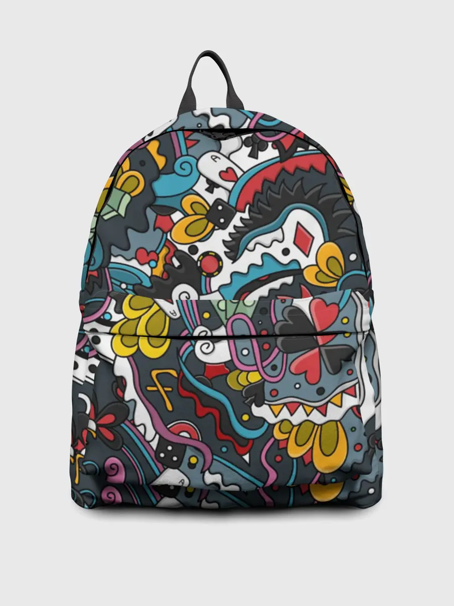 Рюкзак джинсовый / Покерный коллаж