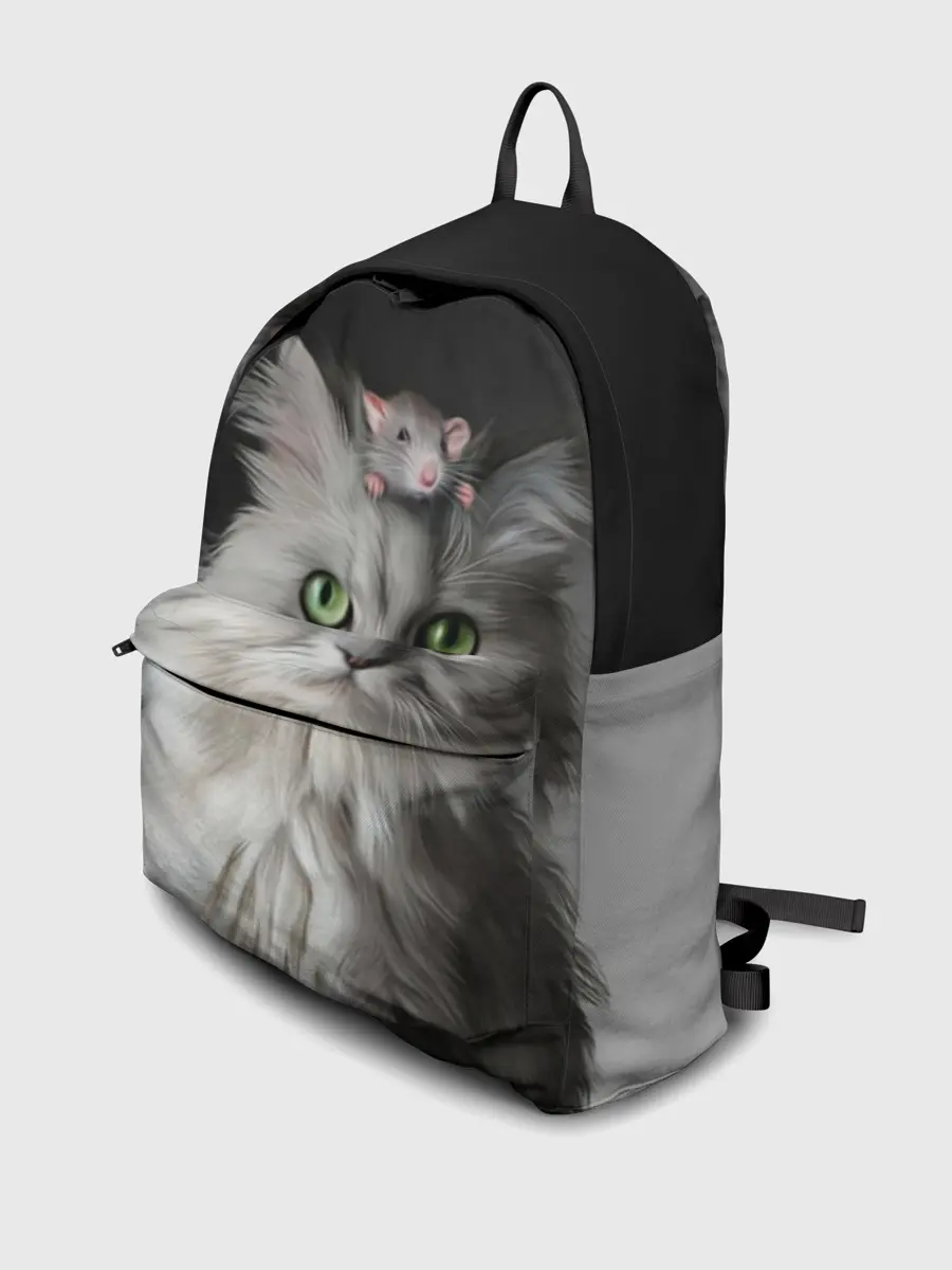 Рюкзак джинсовый / Кот и мышка