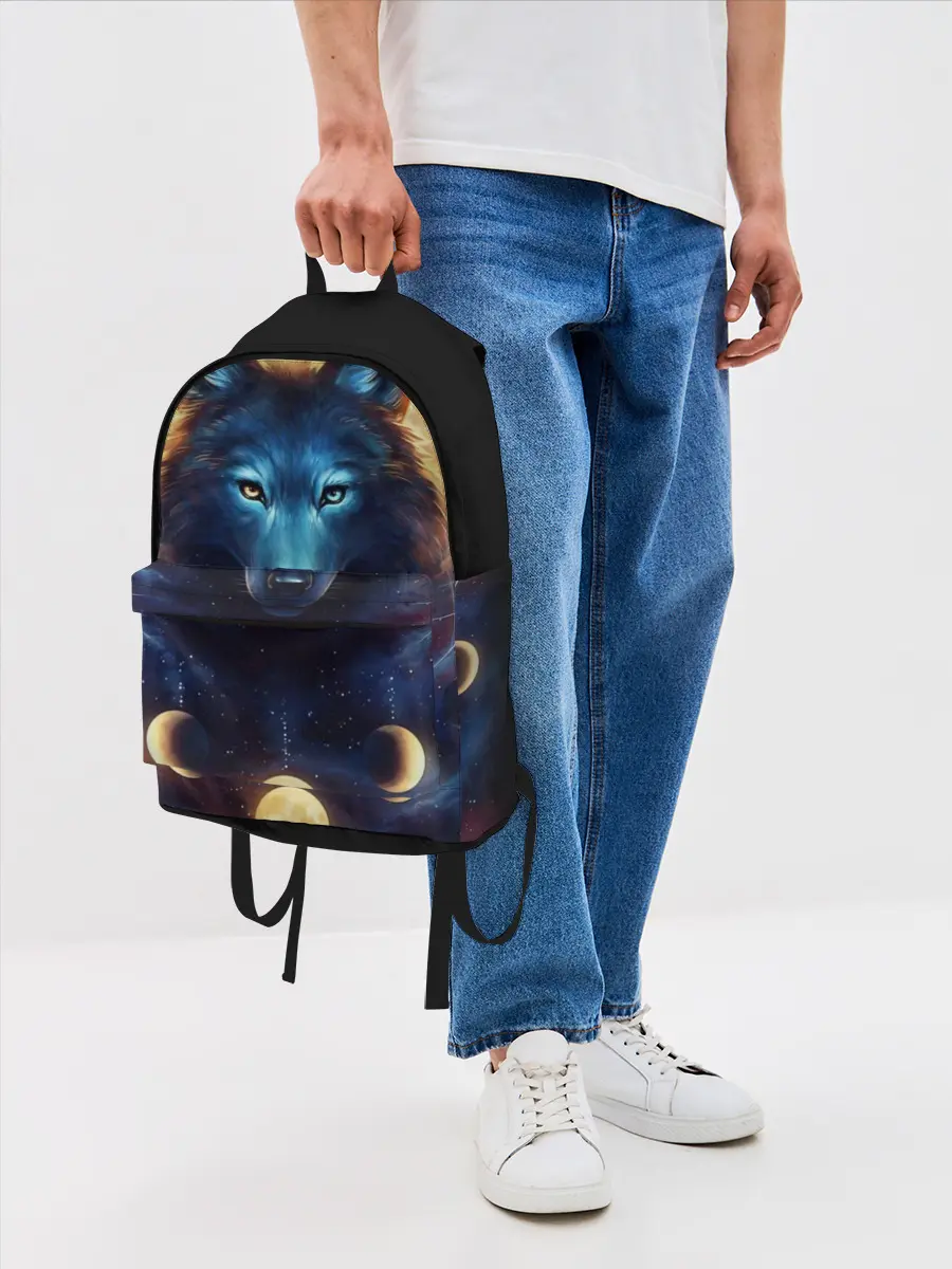 Рюкзак джинсовый / волк
