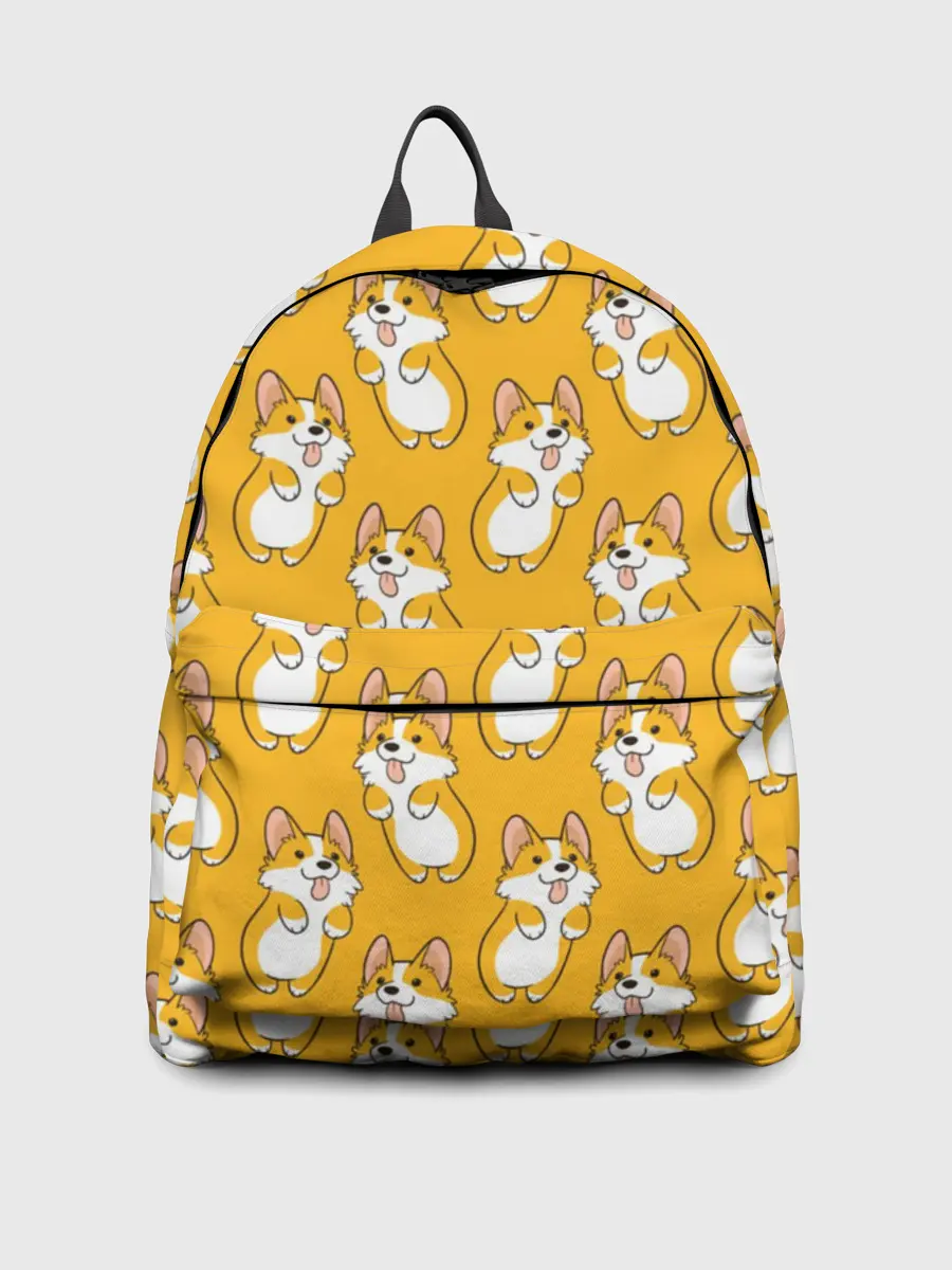 Рюкзак джинсовый / Корги Паттерн 2