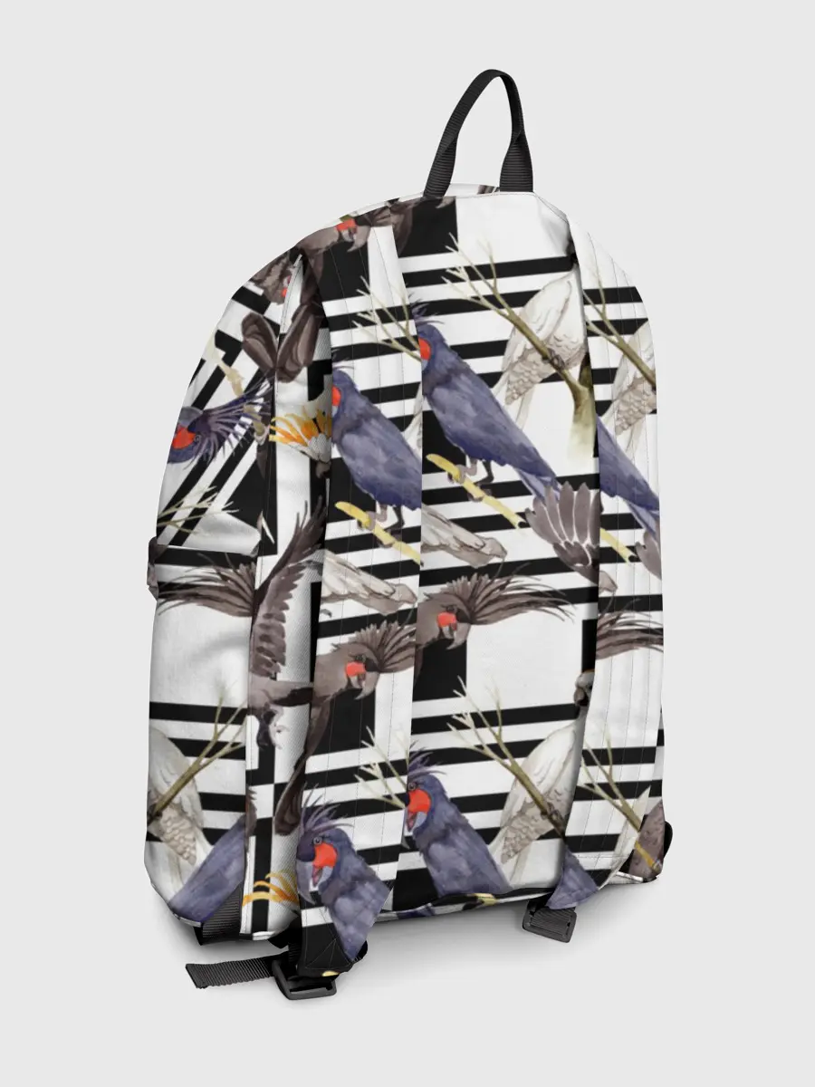 Рюкзак джинсовый / Попугаи какаду