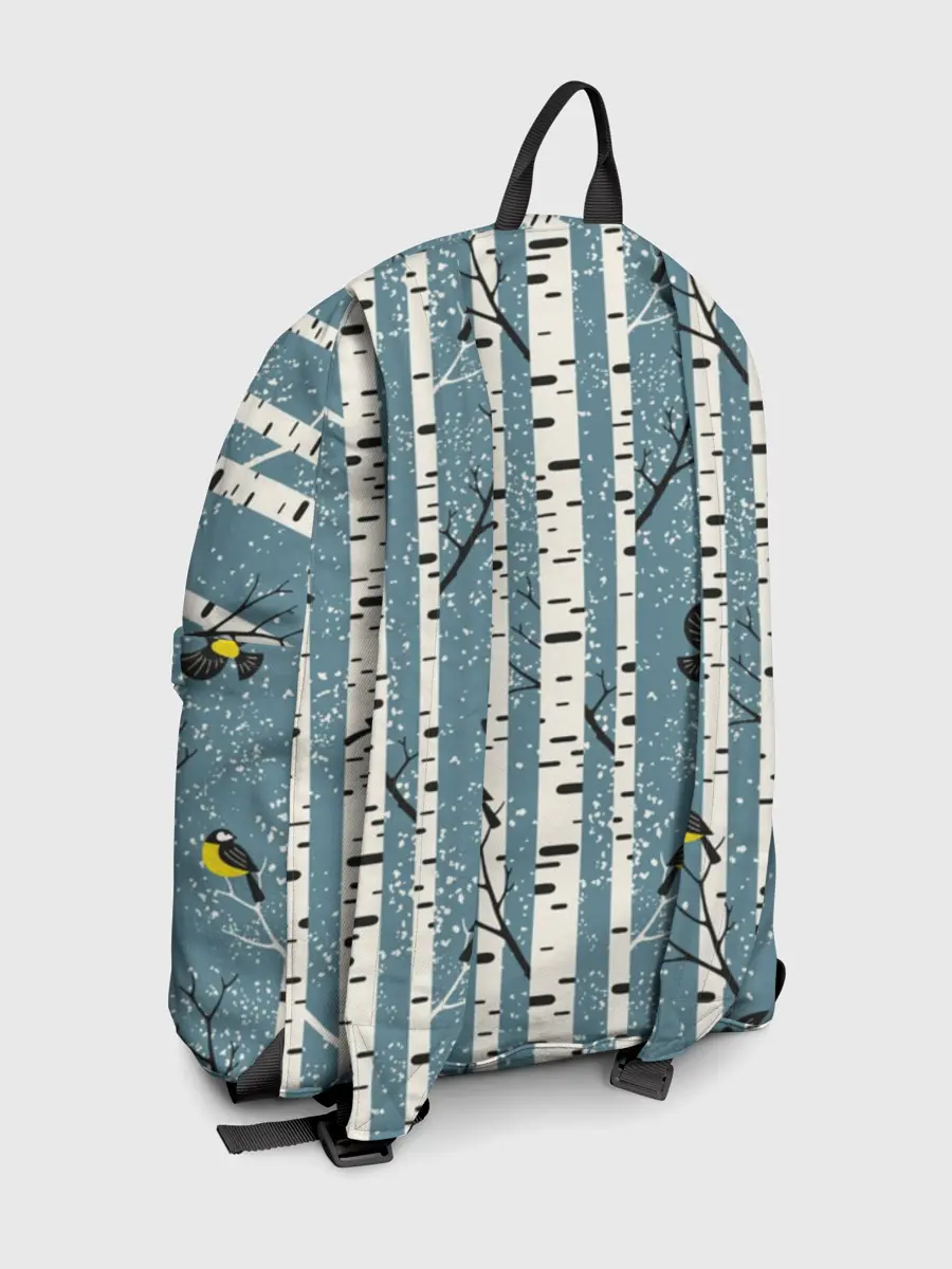 Рюкзак джинсовый / Синички на берёзах