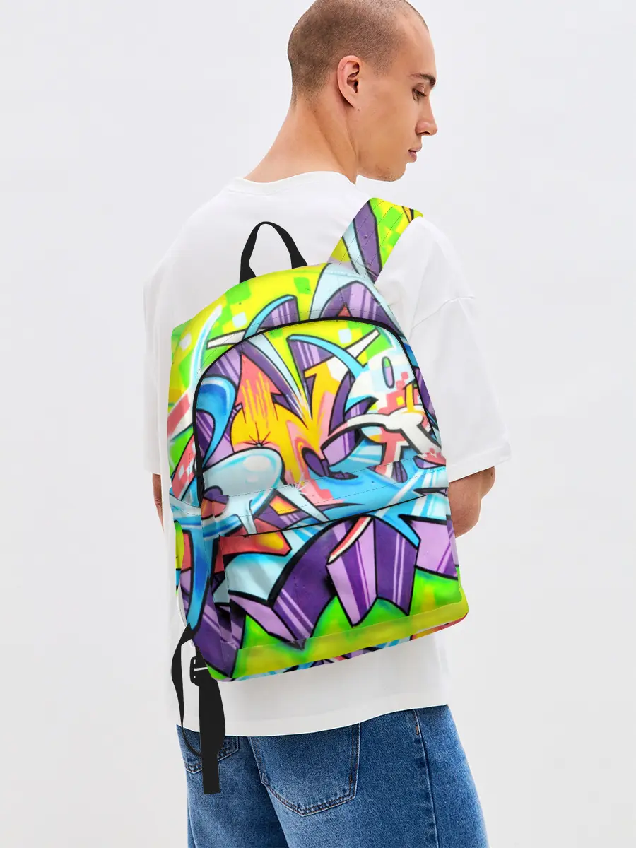 Рюкзак джинсовый / Неоновая кислота