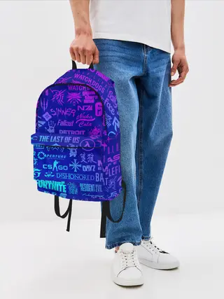 Рюкзак джинсовый / ЛОГОТИПЫ ИГР