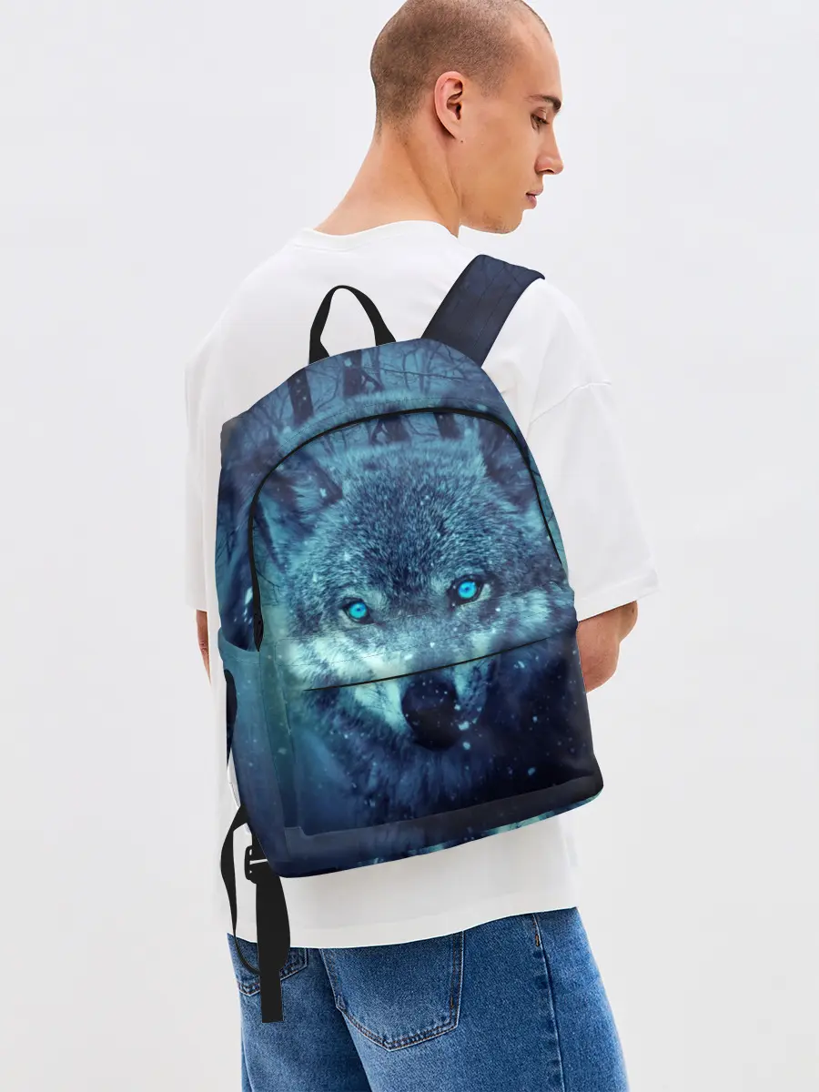 Рюкзак джинсовый / Волк